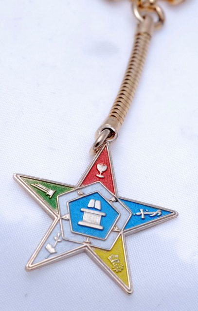 Vintage Eastern Star Key Chain