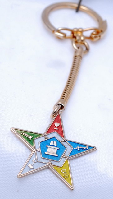 Vintage Eastern Star Key Chain