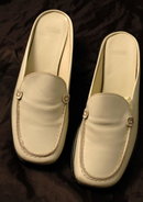 Coach White Leather Loafer Mules/Slides 6.5 *Price Reduced!*