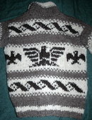 Genuine Canadian Cowichan Indian Sweater 100%