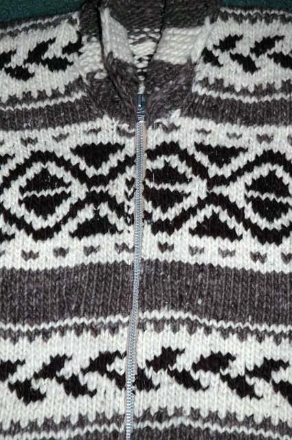 Genuine Canadian Cowichan Sweater 100% Hand Spun Wool