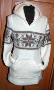 Hilda Icelandic Sweater Pullover Hoodie Small
