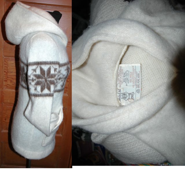 Hilda Icelandic Sweater Pullover Hoodie Small