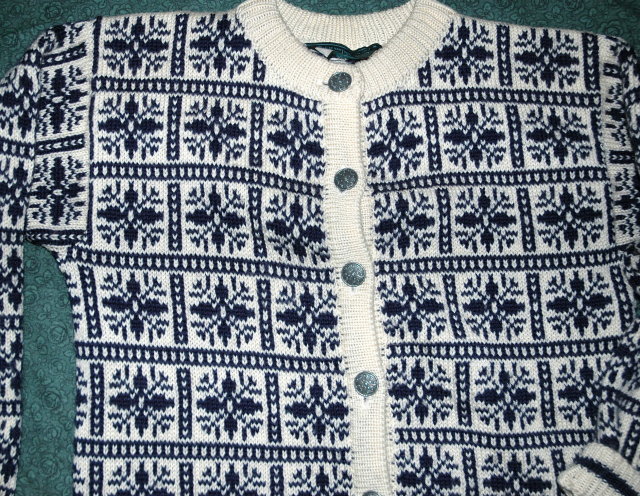 Vintage Dale of Norway Cardigan Sweater sz 42