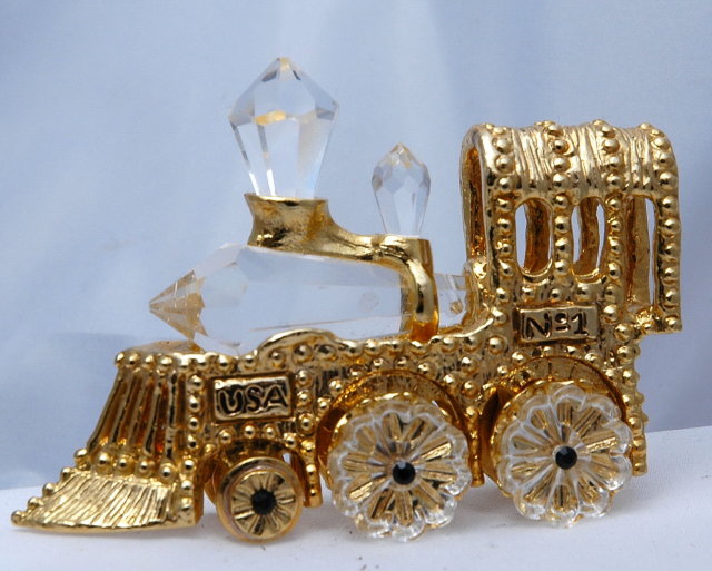 SWAROVSKI Crystal & Gold Plated Locomotive