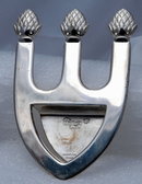 Sheffield Company Pineapple 3 spire silver plate CASSEROLE SPOON REST