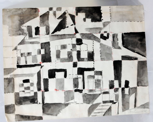 Abstract Watercolor painting on paper Signed * PRICE REDUCTION!*