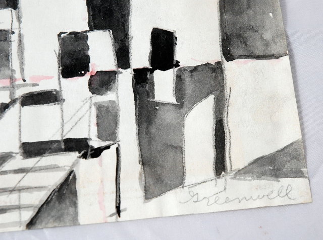 Abstract Watercolor painting on paper Signed * PRICE REDUCTION!*