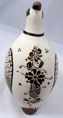 Mexican Pottery Stoneware Quail with enameling