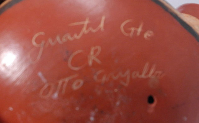 Signed Costa Rica Chorotega Guaitil Pottery , reclining vase * PRICE REDUCTION!*