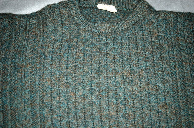 Blue/Green/Amber Flecked Irish Fisherman Aran