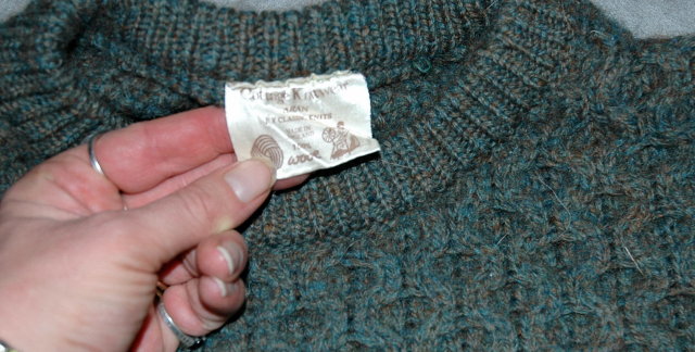 Blue/Green/Amber Flecked Irish Fisherman Aran