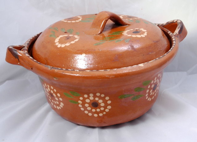 Rustic Old Mexican Pottery Pot with Lid **PRICE REDUCTION**