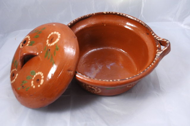 Rustic Old Mexican Pottery Pot with Lid **PRICE REDUCTION**