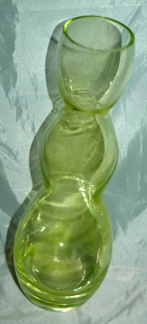 Curvy Modernist Hand blown Yellow Glass Vase * PRICE REDUCTION!*