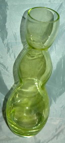 Curvy Modernist Hand blown Yellow Glass Vase * PRICE REDUCTION!*