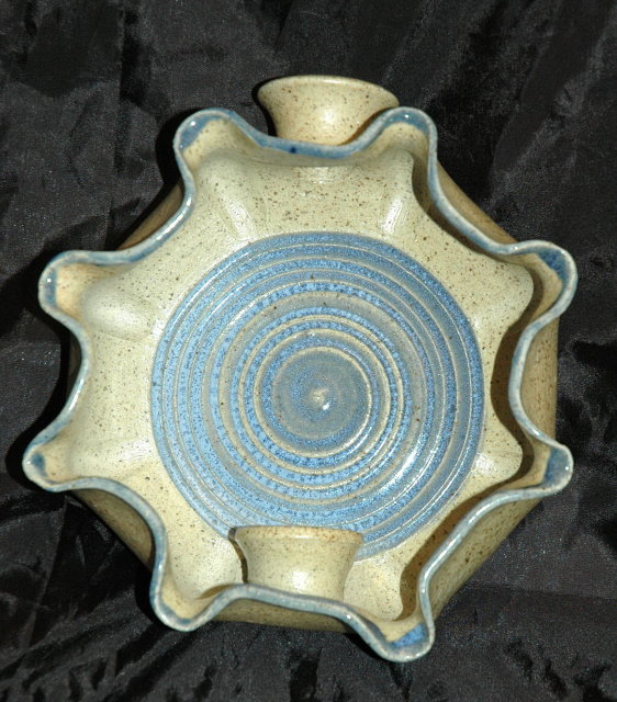 Pinch Pot Stoneware Pottery Wall Mount Sconce Candle Holder