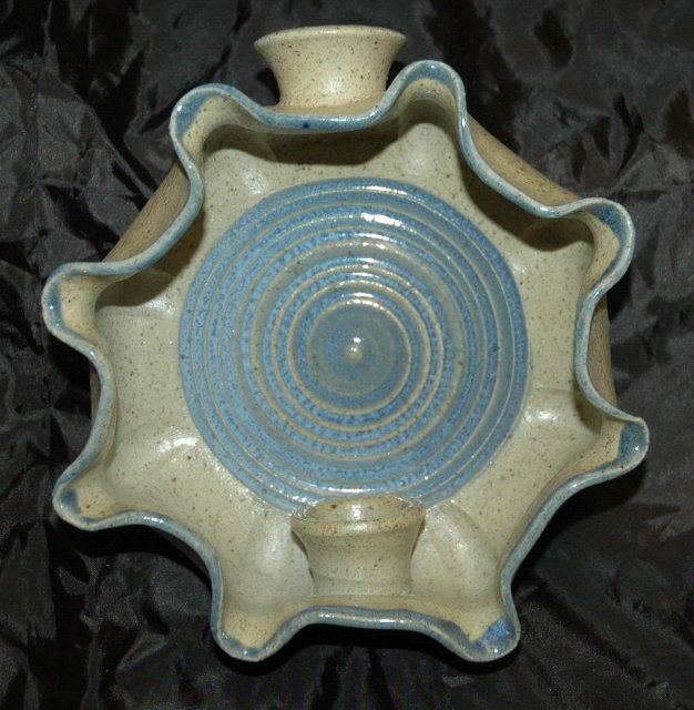 Pinch Pot Stoneware Pottery Wall Mount Sconce Candle Holder