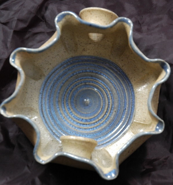 Pinch Pot Stoneware Pottery Wall Mount Sconce Candle Holder