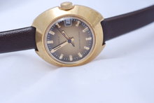 Eames Era Gold & Brown Timex Watch WR Date Window