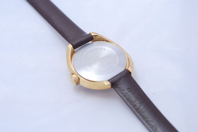 Eames Era Gold & Brown Timex Watch WR Date Window