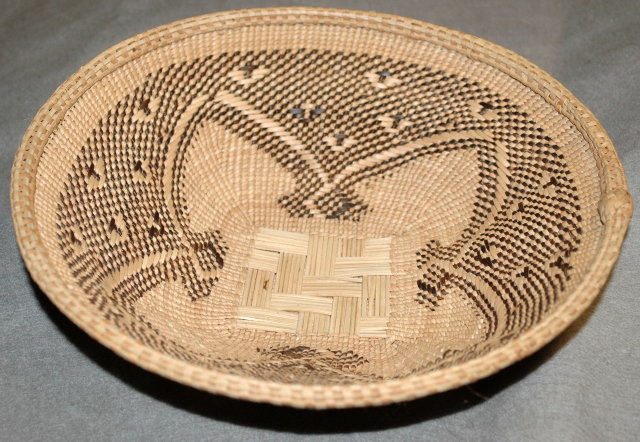 Finely woven vintage Sangwe Reed basket *Price Reduced!*