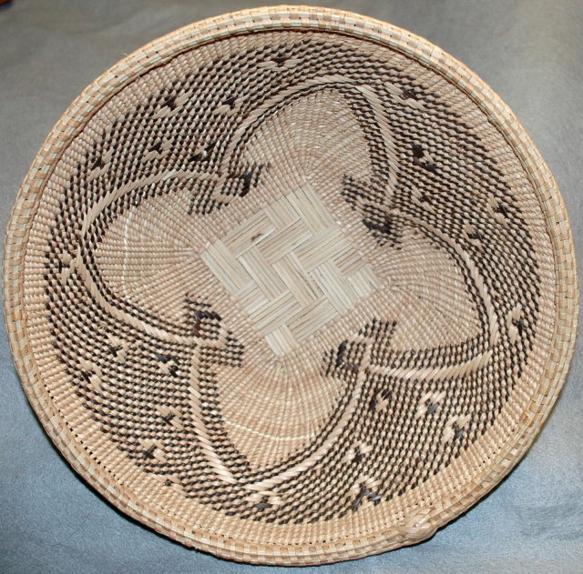 Finely woven vintage Sangwe Reed basket *Price Reduced!*