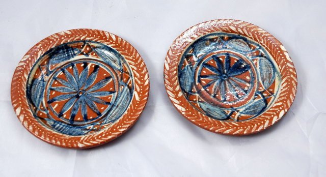 2 Mexican Pottery Hand painted Dishes