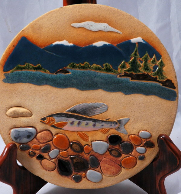 Stoneware Art Tile Textured by Eloise Studio * PRICE REDUCTION!*,
