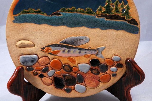 Stoneware Art Tile Textured by Eloise Studio * PRICE REDUCTION!*,