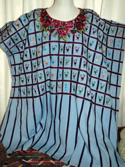 Huipil of Santiago Atitlán Guatemala 200 birds! *** PRICE REDUCED!***