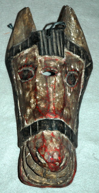Guatemala Mask Guatemalan Carved Wood Horse Mask- OLD!