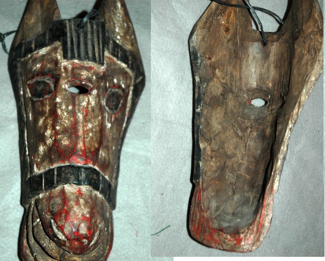 Guatemala Mask Guatemalan Carved Wood Horse Mask- OLD!