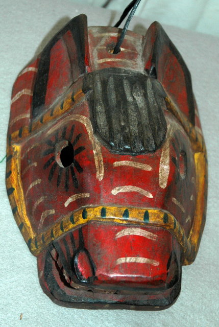Guatemala Mask Guatemalan Carved Horse Mask Old Carved Wood Folk Art