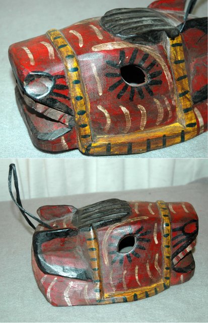 Guatemala Mask Guatemalan Carved Horse Mask Old Carved Wood Folk Art