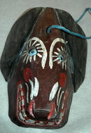 Guatemala Folk Art Guatemalan Dog Mask Old Carved & Painted Wood Folk Art