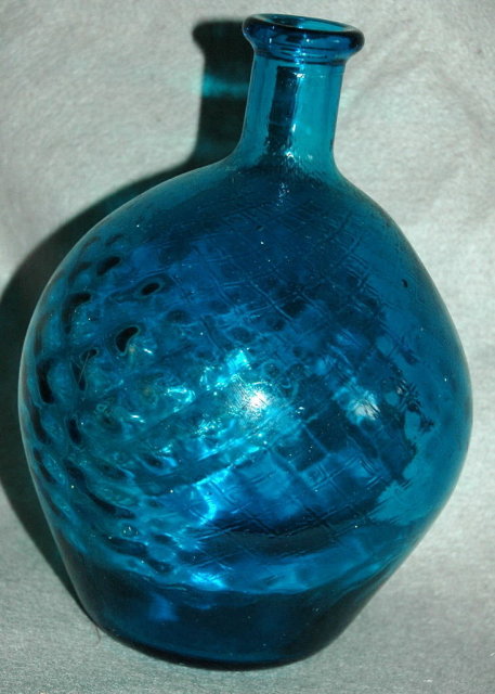 Patterned Glass Bulbous Bottle * PRICE REDUCTION!*