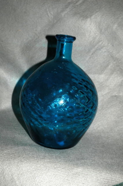Patterned Glass Bulbous Bottle * PRICE REDUCTION!*