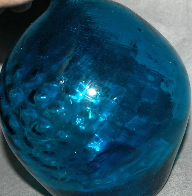 Patterned Glass Bulbous Bottle * PRICE REDUCTION!*
