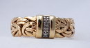 14K GOLD Turkish Byzantine Ring with Diamonds sz 10