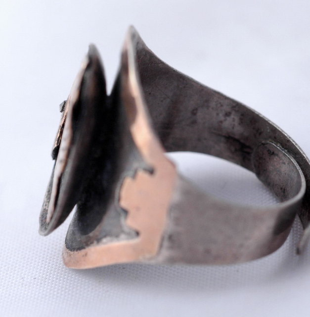 18k Gold Mystical Peruvian Ring, Signed