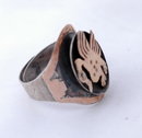 18k Gold Mystical Peruvian Ring, Signed