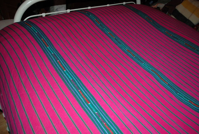 Guatemala Hand Loomed Textile Bedspread 104