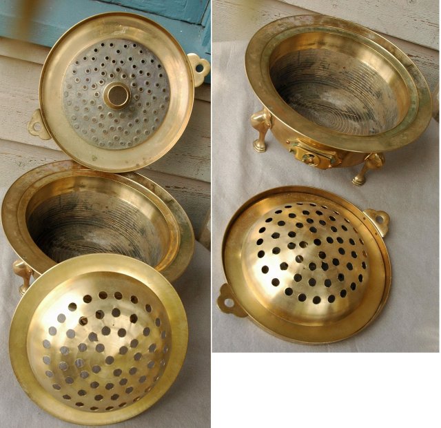 Solid Brass Thai Hibachi Cooker Charcoal Grill * PRICE REDUCTION!*