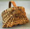 Miniature Splint Oak Buttocks Basket Kentucky Folk Art