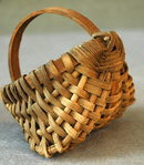 Miniature Splint Oak Buttocks Basket Kentucky Folk Art