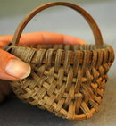 Miniature Splint Oak Buttocks Basket Kentucky Folk Art