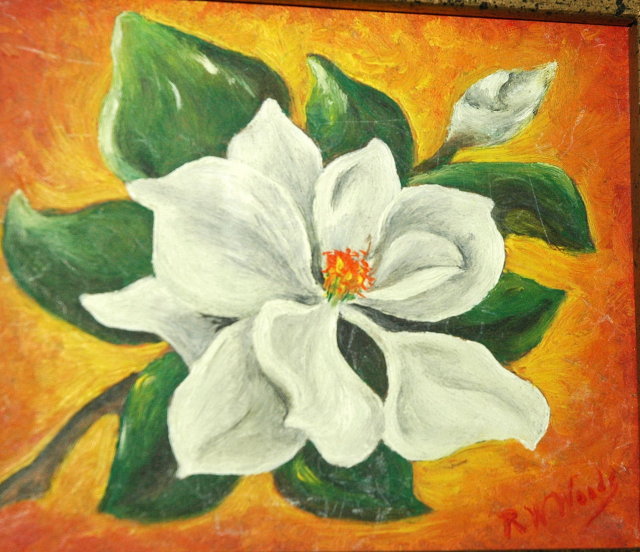 Oil Painting, Eastern Star Lily by R.W. Woody