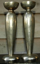 Nickle over Bronze Candle Stick Holders **PRICE REDUCTION**!!