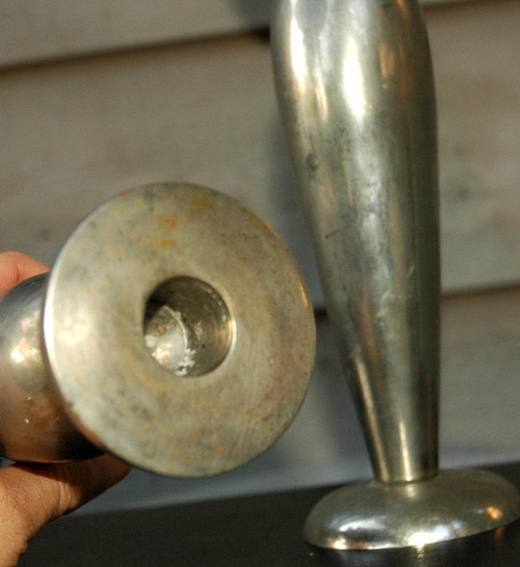 Nickle over Bronze Candle Stick Holders **PRICE REDUCTION**!!